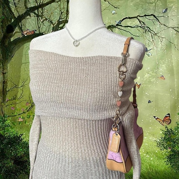 Y2k Cream Off The Shoulder Top Size Xs By It’s Our Time - Picture 2 of 7